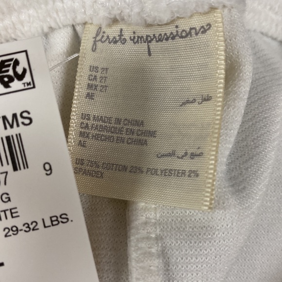 First Impressions Girl's Striped Heart Top & Soft Pull-On Pants NWT - Picture 10 of 11